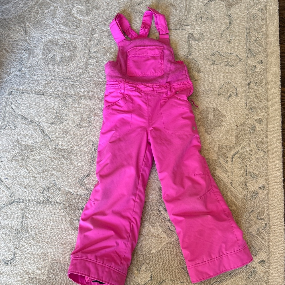 Obermeyer Kids Pink Winter snow bibs - Vibrant Fuchsia size 6